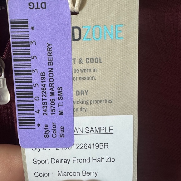 NWT Tommy Bahama Maroon IslandZone Pullover Sise Medium - Picture 3 of 5